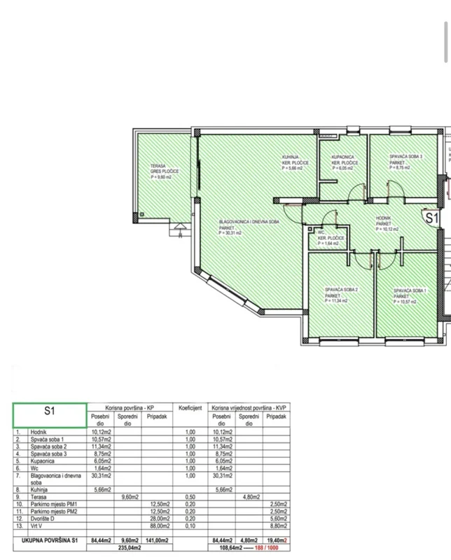 Moderni 3-sobni stan s vrtom i 2 parkinga – Gornji Stupnik, novogradnja 108,64 m²