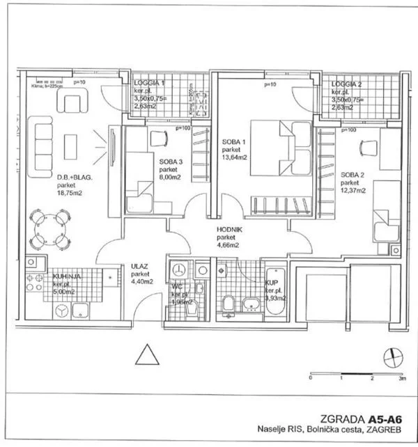 Prostran 4-soban stan s loggiom i garažom – Vrapče, Bolnička cesta